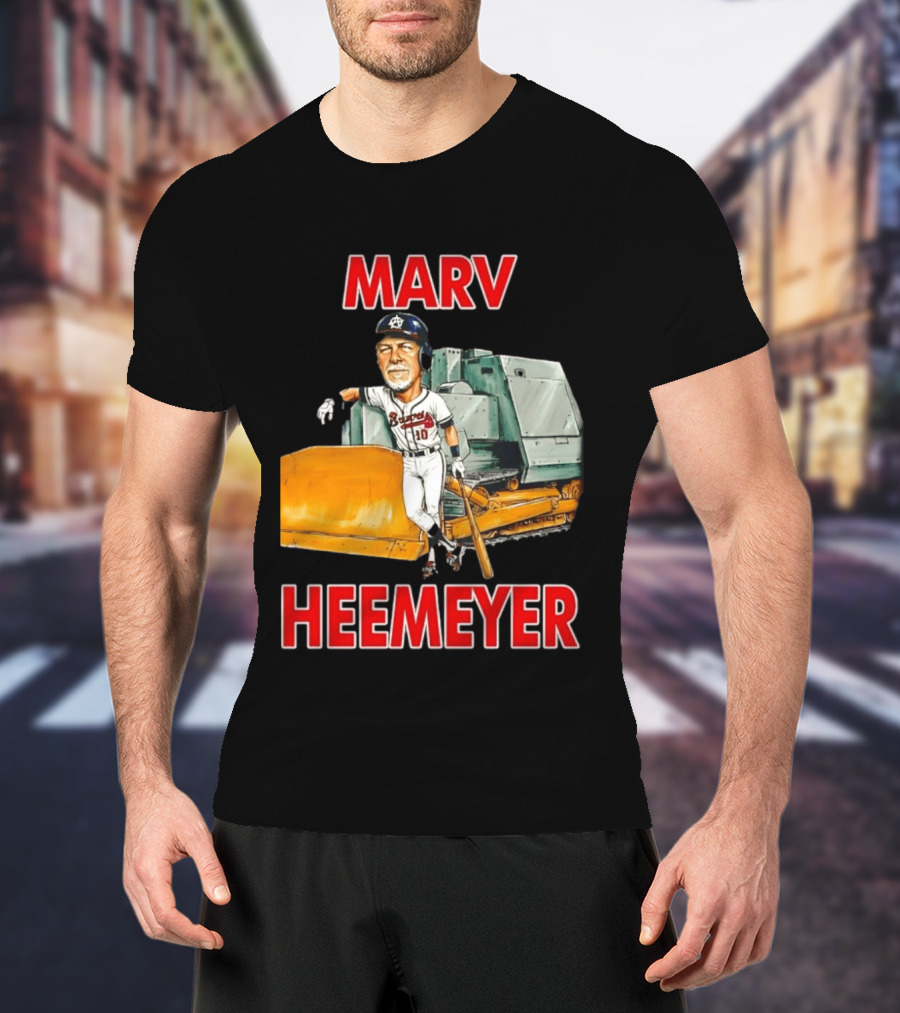 Marv Heemeyer Braves Player And Bulldozer Combo T-Shirt