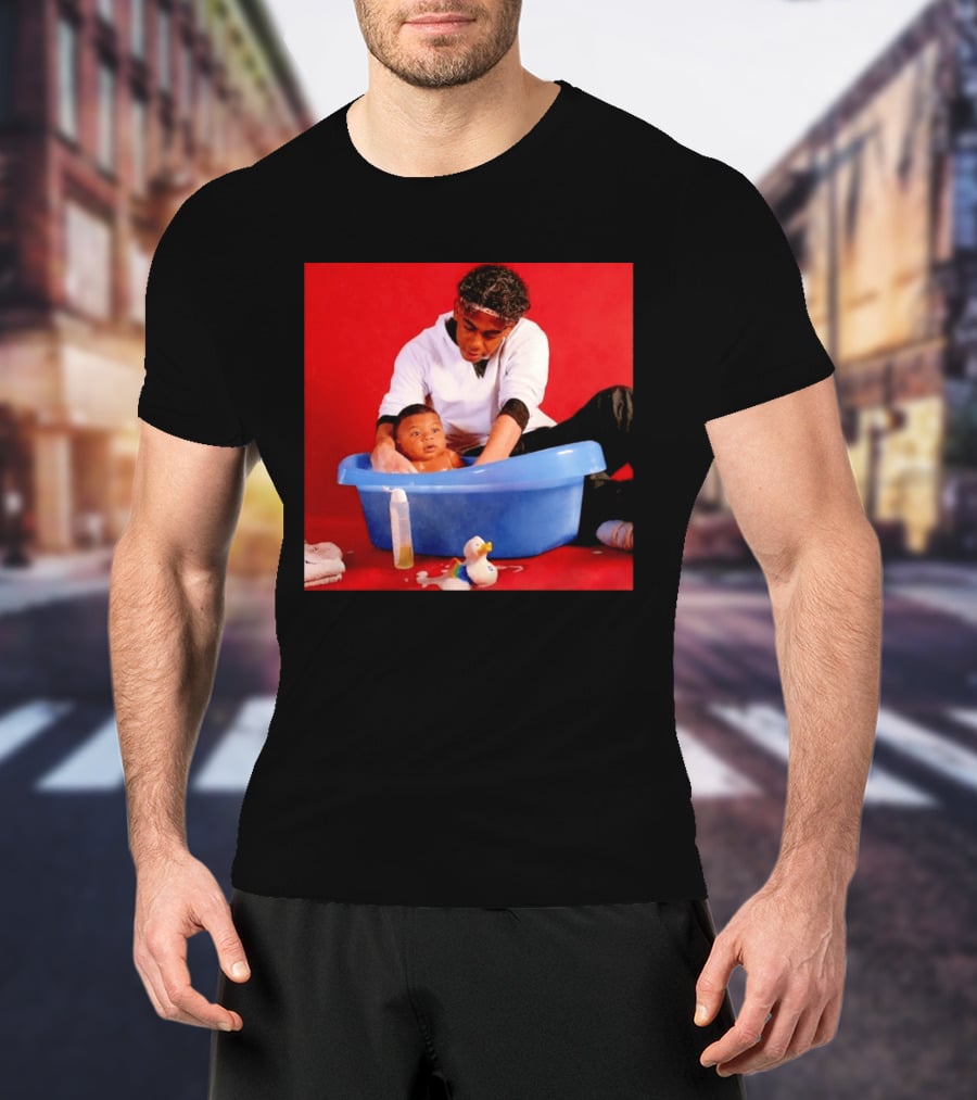 Mbappé Yamal Bath Time Meme With Baby In Blue Tub And Duck T-Shirt