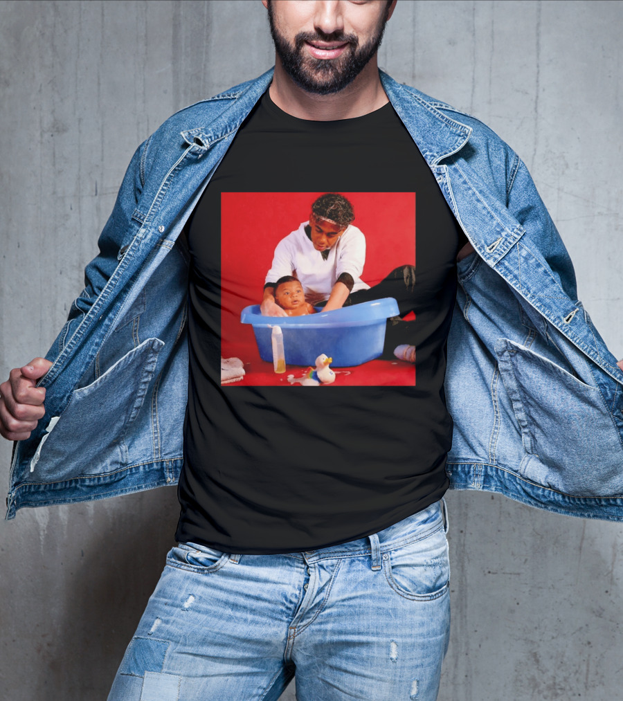 Mbappé Yamal Bath Time Meme With Baby In Blue Tub And Duck T-Shirt