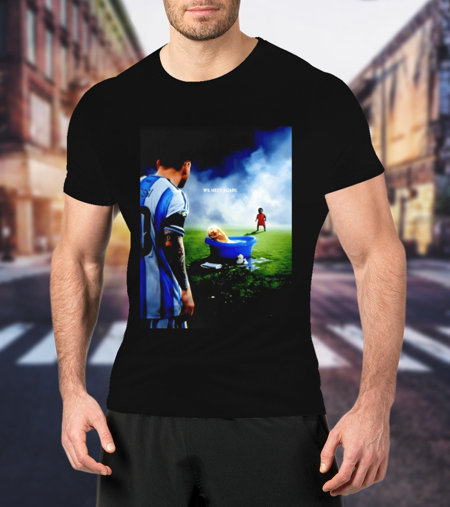 Messi X Lamine Yamal We Meet Again Argentina Spain Meme Football Scene T-Shirt