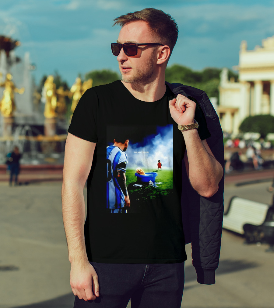 Messi X Lamine Yamal We Meet Again Argentina Spain Meme Football Scene T-Shirt