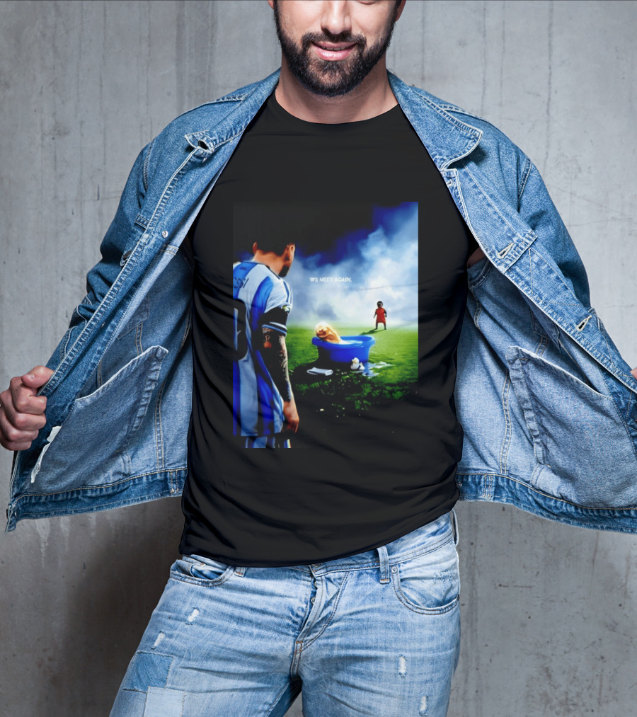 Messi X Lamine Yamal We Meet Again Argentina Spain Meme Football Scene T-Shirt