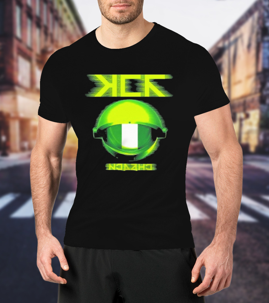 My Chemical Romance MCR Neon Green Glitch Helmet Italy Florence Visarno Arena 15 July 2026 T-Shirt