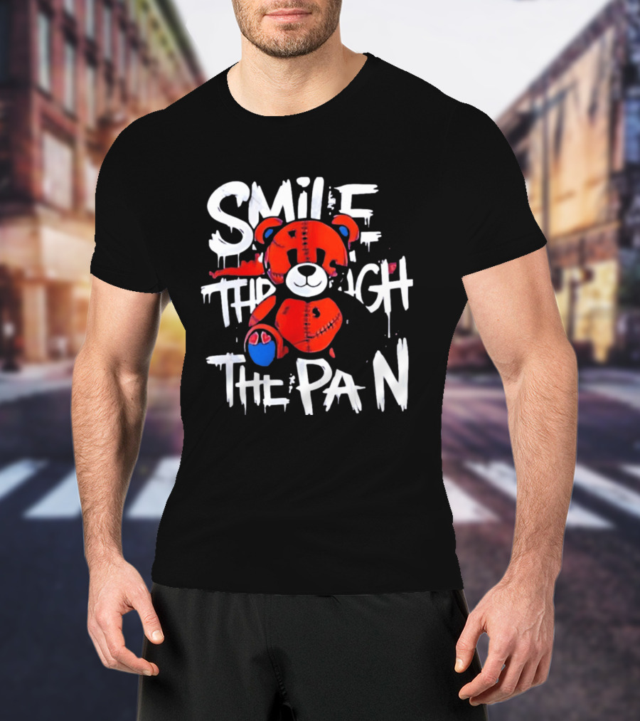 Smile Through The Pain Patchwork Teddy T-Shirt