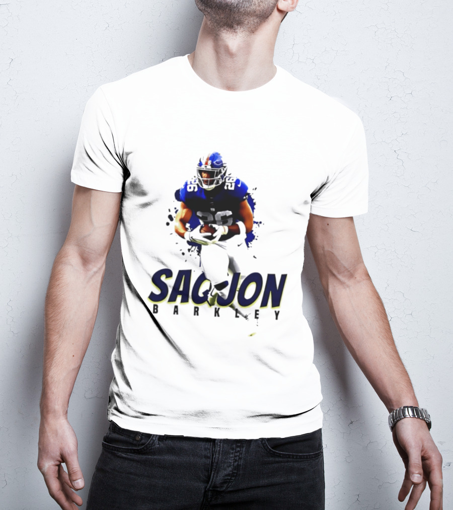 Saquon Barkley 26 New York Giants Running Back Sports T-Shirt