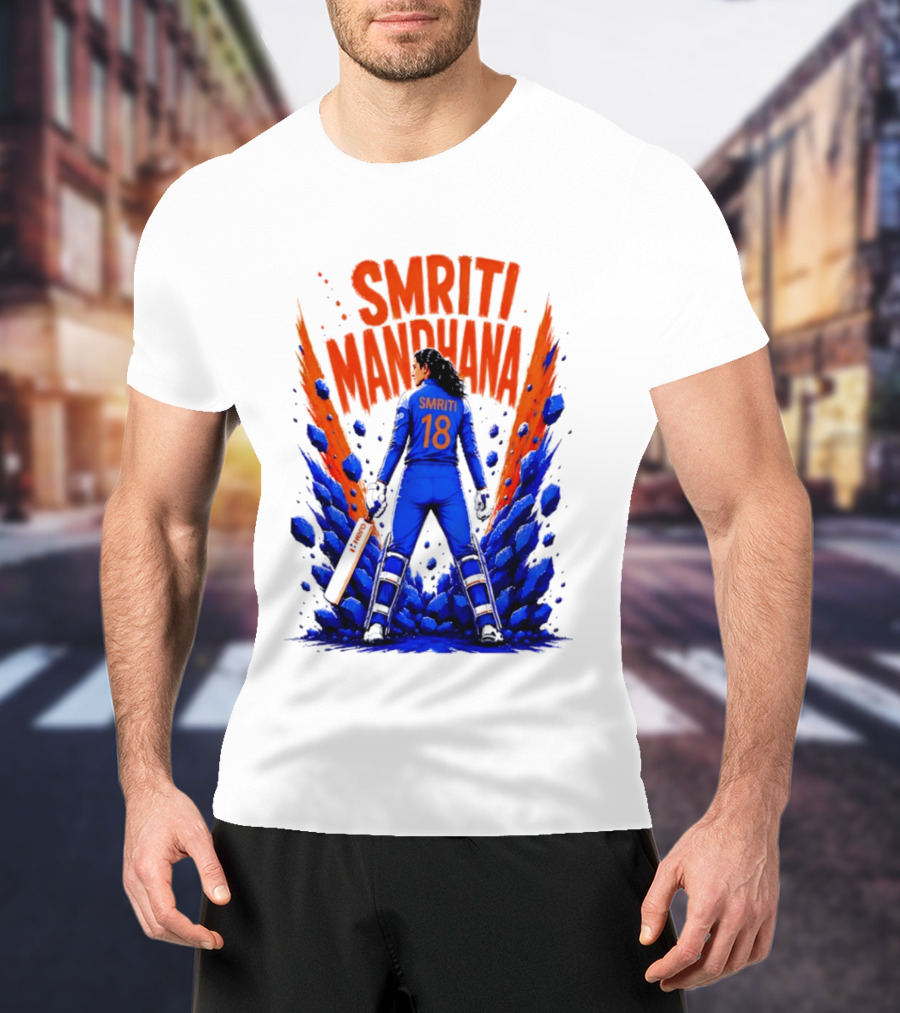 Smriti Mandhana 18 Cricket Star Power Play T-Shirt