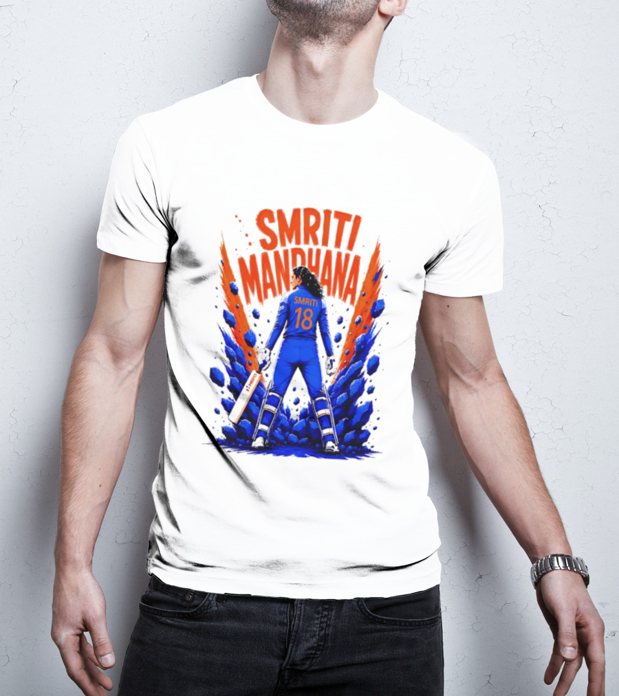 Smriti Mandhana 18 Cricket Star Power Play T-Shirt