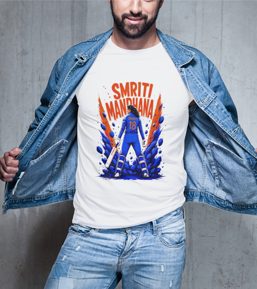 Smriti Mandhana 18 Cricket Star Power Play T-Shirt