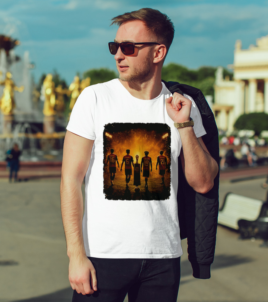 Spain National Football Team Rodrigo Merino Lamine Yamal Oyarzabal Trophy 2026 T-Shirt
