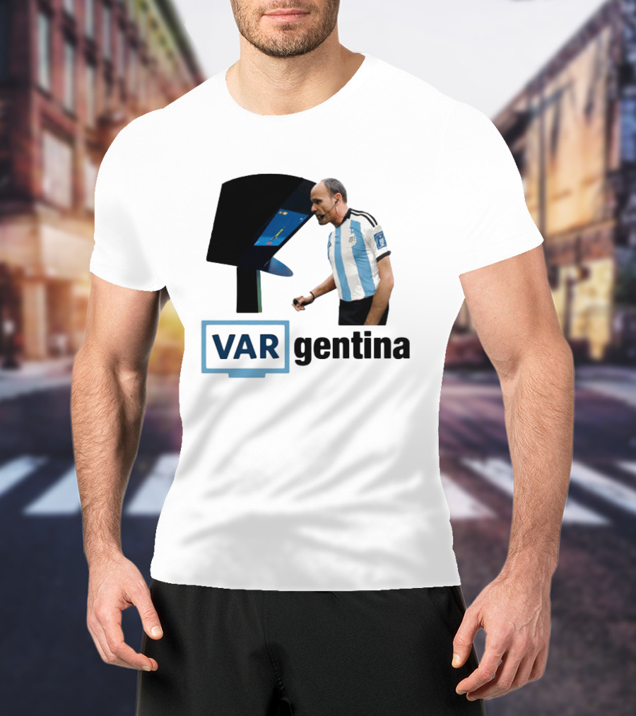 VAR Argentina Football Referee Interaction T-Shirt