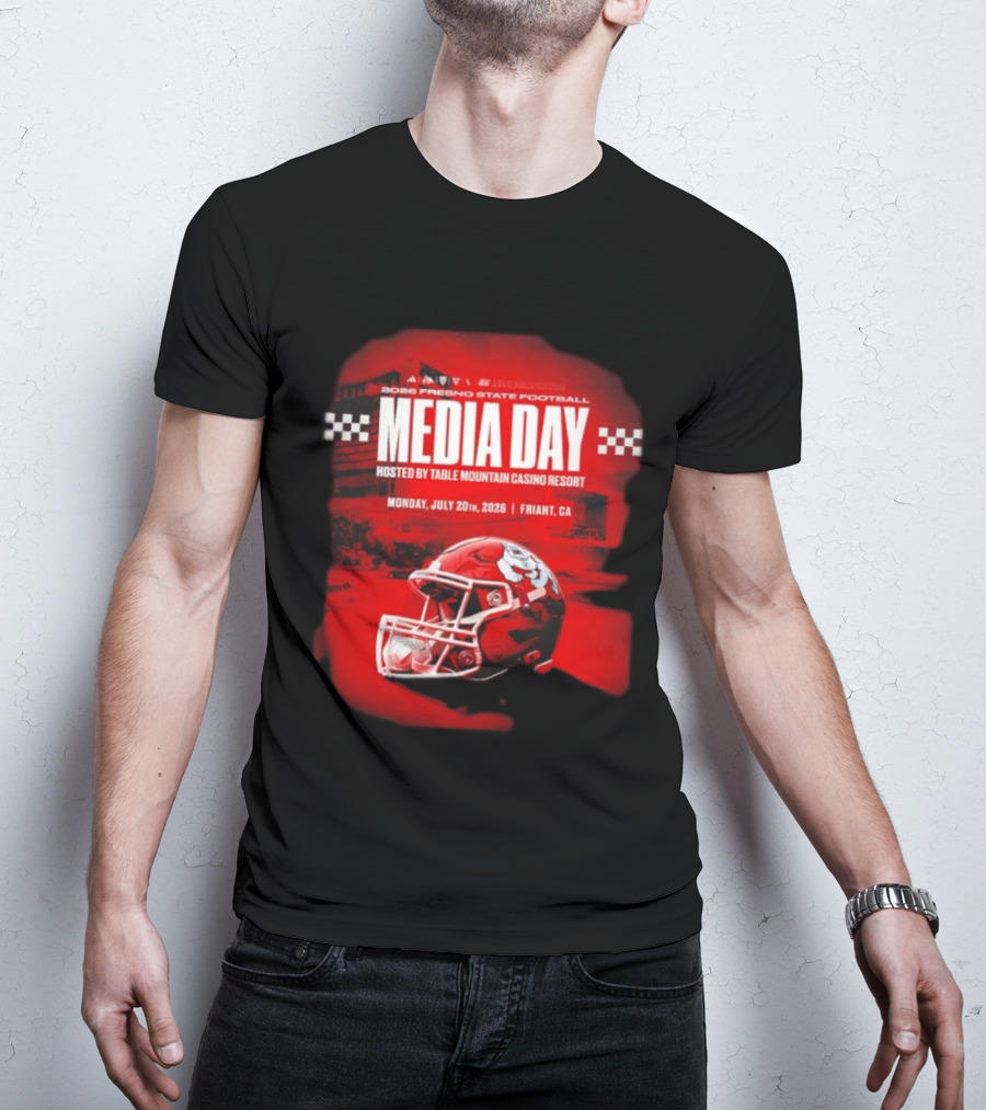 2026 Fresno State Football Media Day Table Mountain Casino Resort July 20 Friant CA T-Shirt