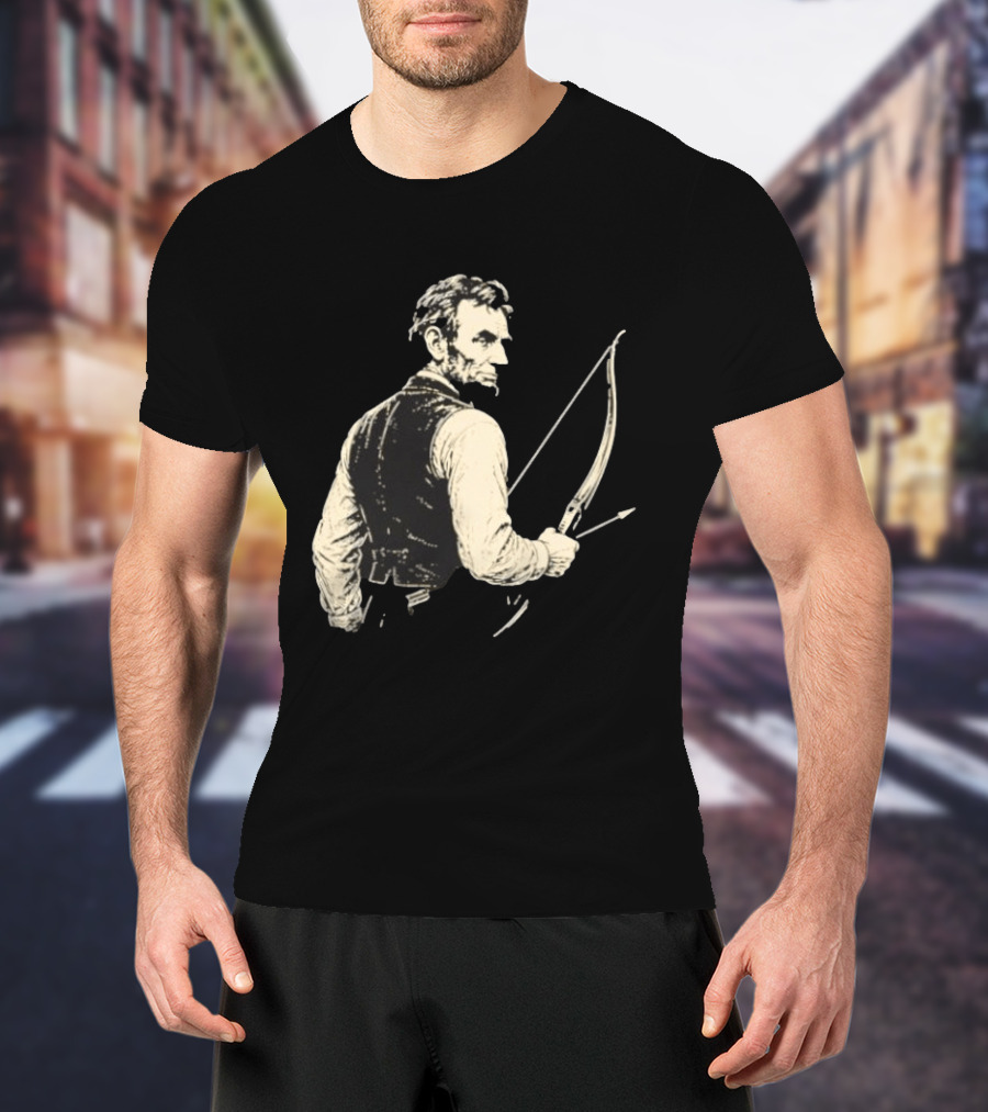 Abraham Lincoln Archery Bow And Arrow Hunting T-Shirt