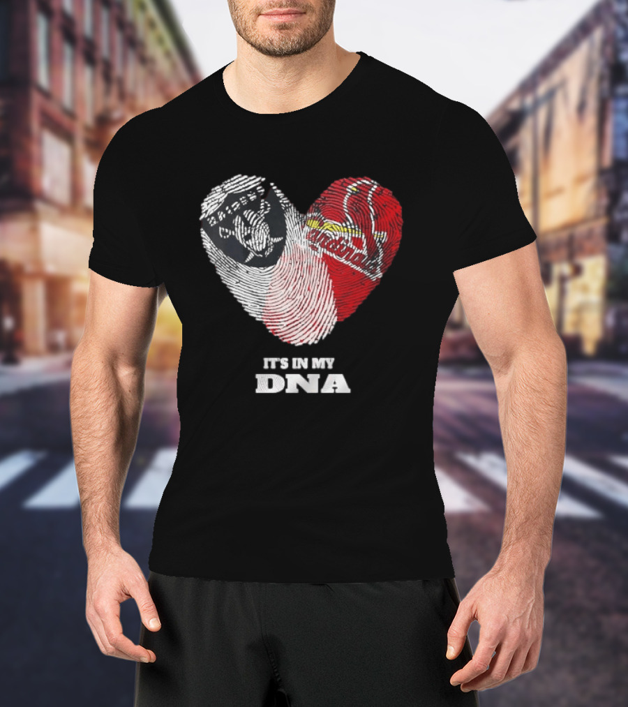 Las Vegas Raiders Washington Commanders It's In My DNA Fingerprint Heart T-Shirt
