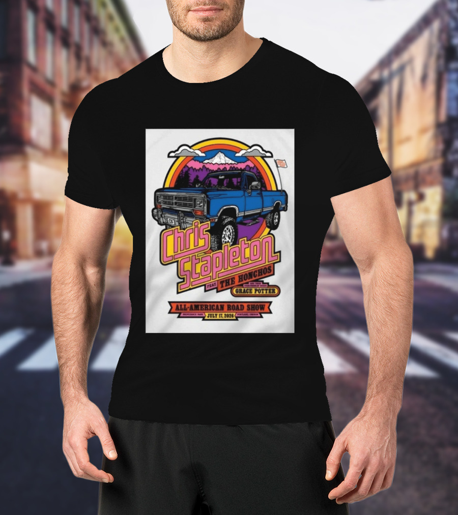 Chris Stapleton Feat The Honchos Grace Potter All American Road Show Providence Park Portland Oregon July 17 2026 T-Shirt