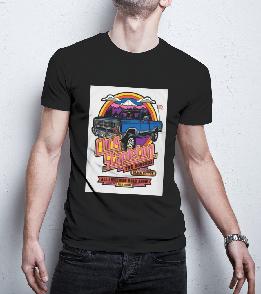 Chris Stapleton Feat The Honchos Grace Potter All American Road Show Providence Park Portland Oregon July 17 2026 T-Shirt