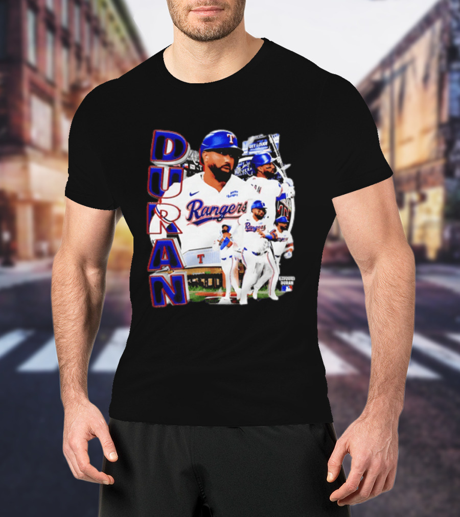 Ezequiel Duran Texas Rangers Player Nike Jersey Collage T-Shirt