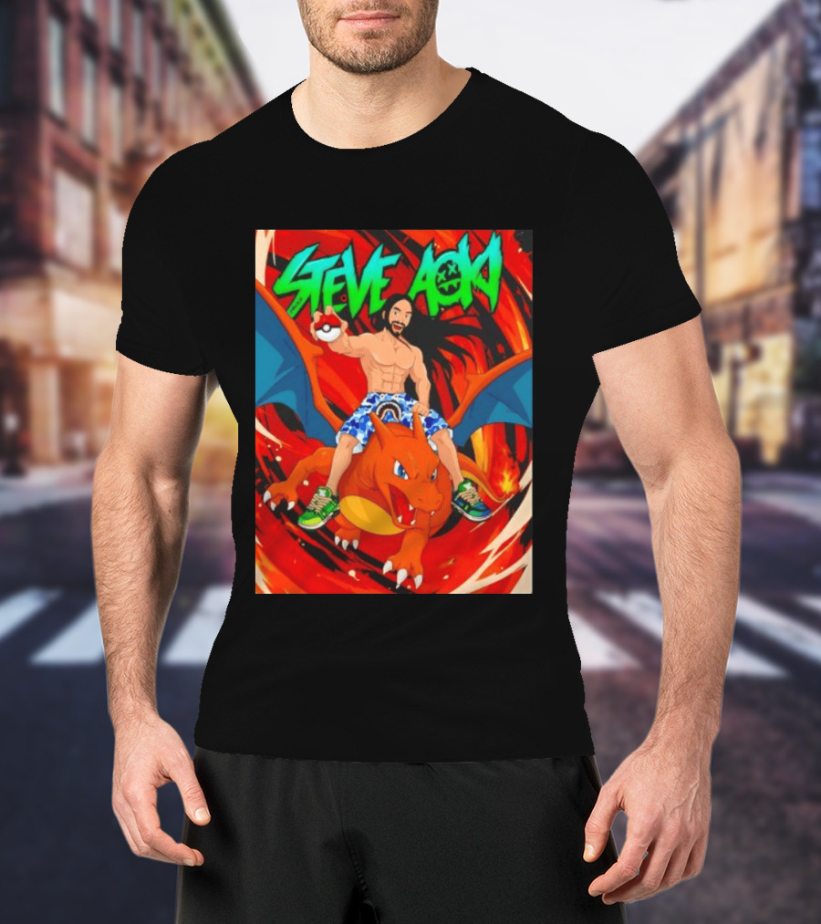 Steve Aoki Pokémon Charizard Adventure T-Shirt