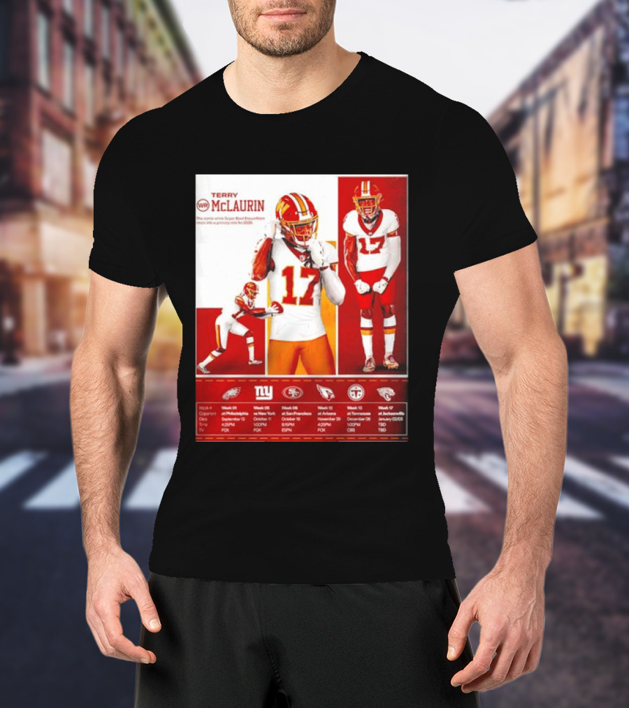 Terry McLaurin Washington Commanders 2026 Schedule NFL Football 17 Jersey Fan Gear T-Shirt