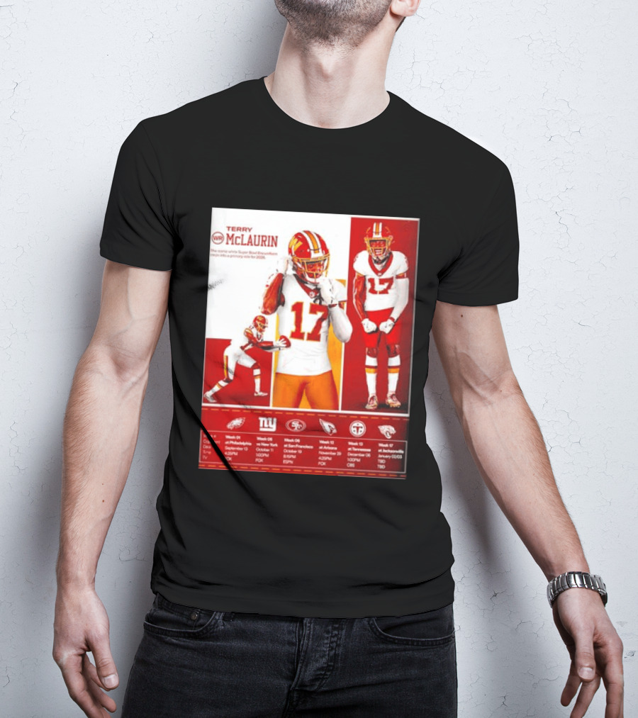 Terry McLaurin Washington Commanders 2026 Schedule NFL Football 17 Jersey Fan Gear T-Shirt