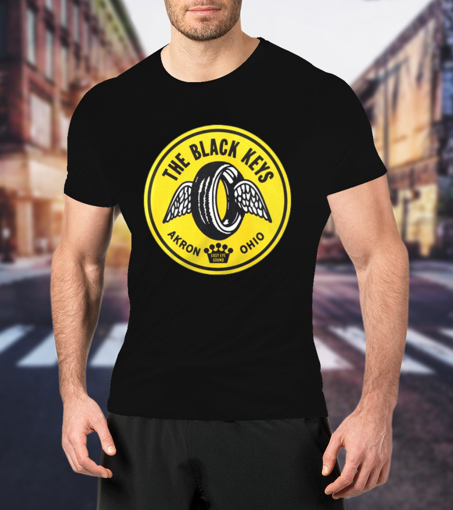 The Black Keys Easy Eye Sound Akron Ohio Winged Tire T-Shirt