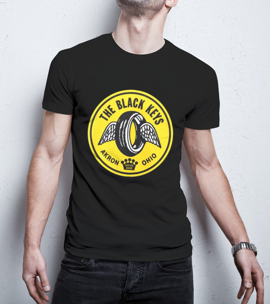 The Black Keys Easy Eye Sound Akron Ohio Winged Tire T-Shirt