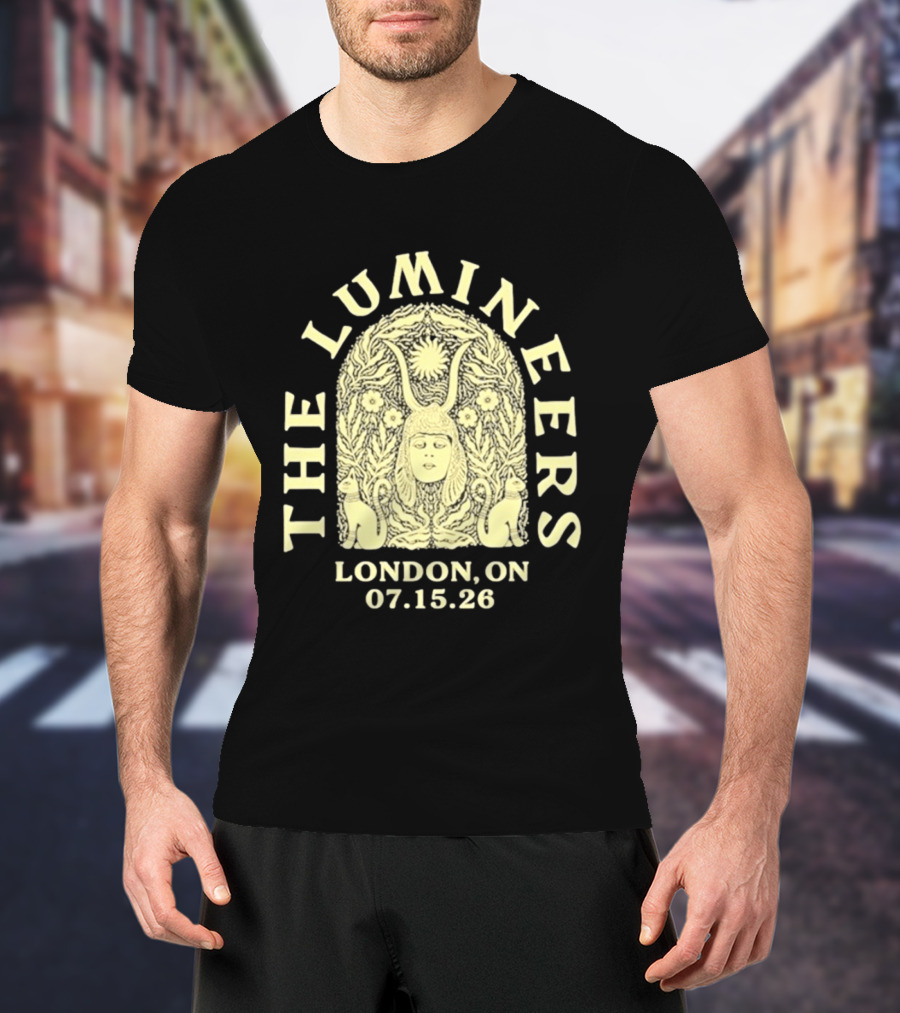 The Lumineers London ON 07.15.26 Concert Event Art Floral Motif T-Shirt