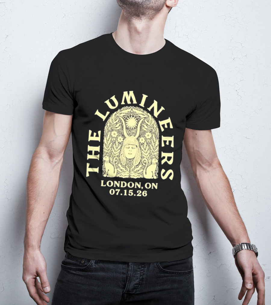The Lumineers London ON 07.15.26 Concert Event Art Floral Motif T-Shirt