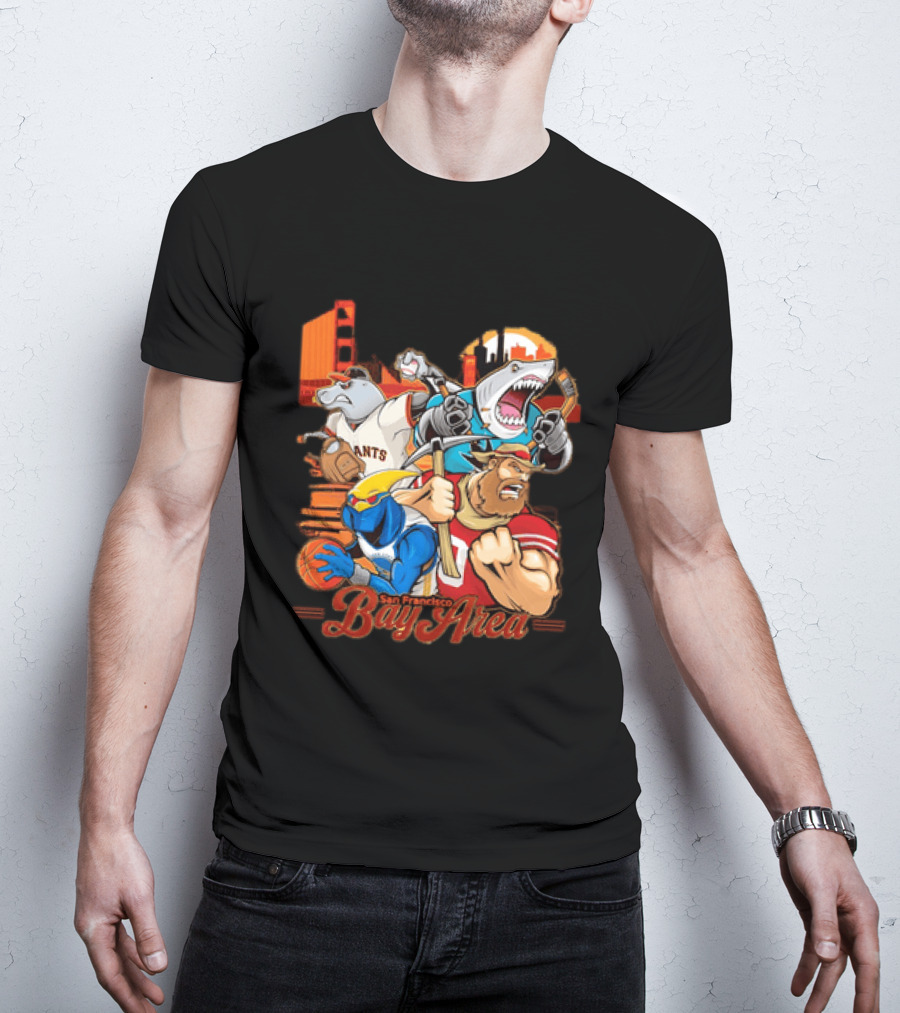 San Francisco Bay Area Giants Sharks Warriors 49ers Sports Collage T-Shirt