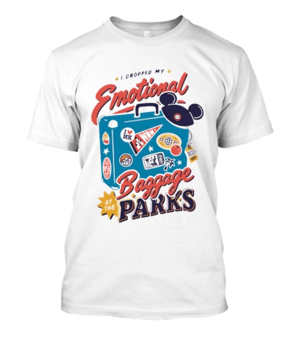 I Dropped My Emotional Baggage In Disney World Parks With Travel Suitcase And Mickey Ears T-Shirt