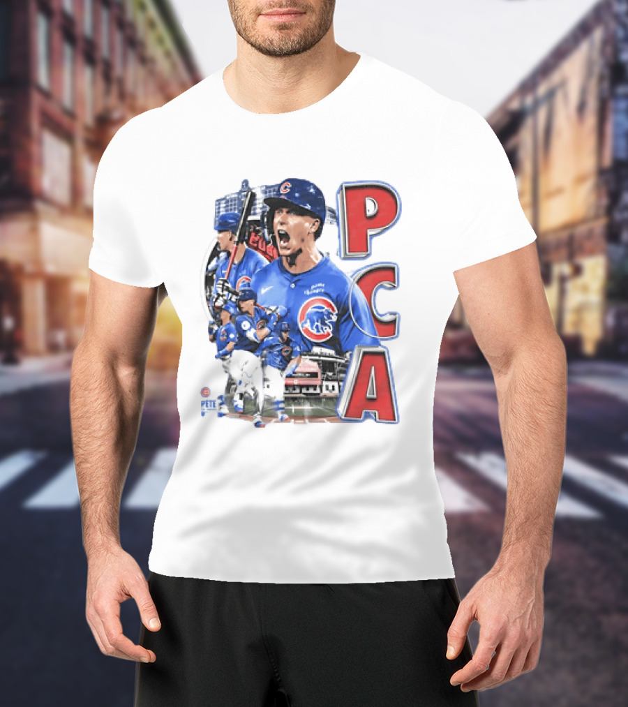 PCA Pete Crow Armstrong Chicago Cubs Baseball Collage T-Shirt