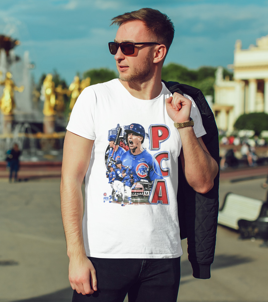 PCA Pete Crow Armstrong Chicago Cubs Baseball Collage T-Shirt