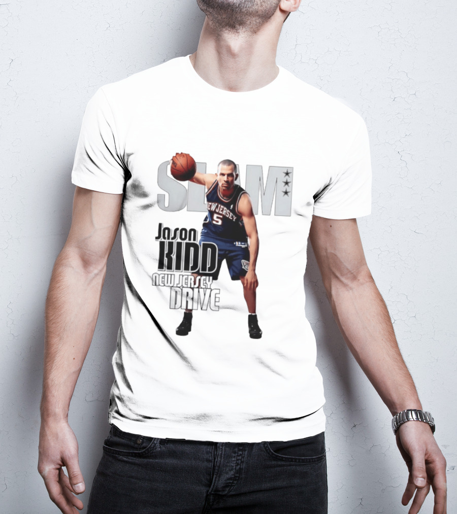 SLAM Magazine Jason Kidd New Jersey Drive Nets Basketball T-Shirt