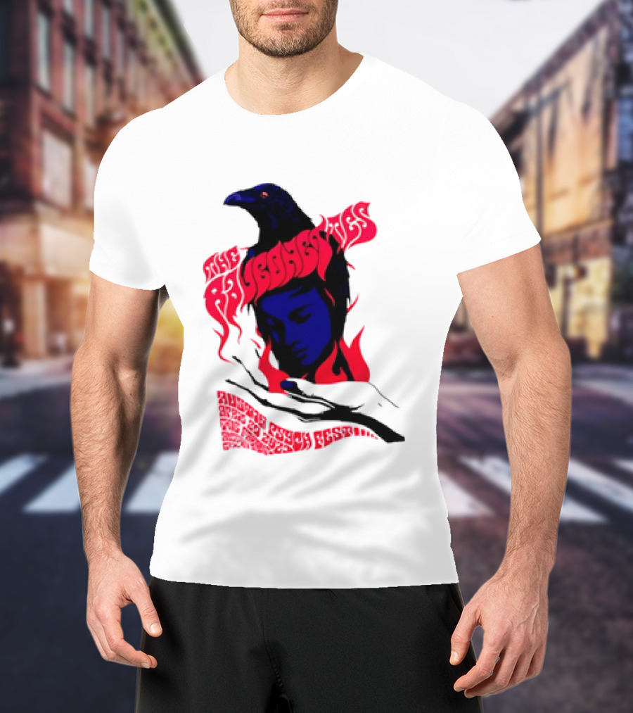 Raveonettes Austin Psych Fest Crow Fire Elements 2014 T-Shirt