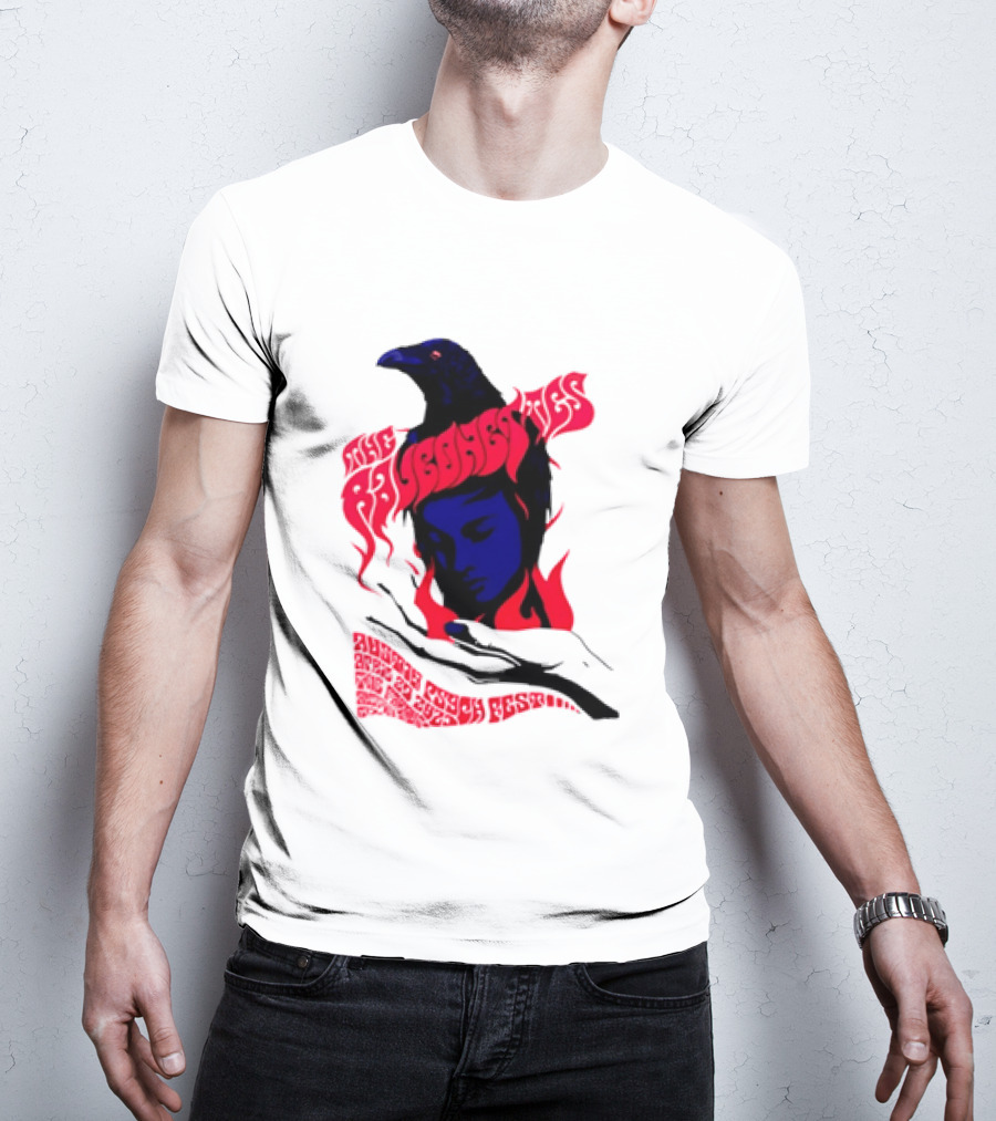 Raveonettes Austin Psych Fest Crow Fire Elements 2014 T-Shirt