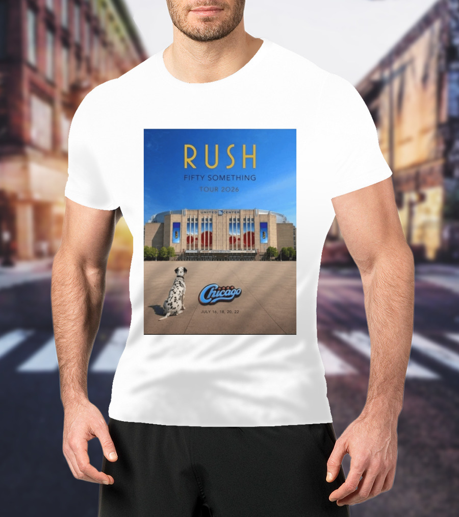 Rush Fifty Something Tour 2026 Chicago United Center July 16 18 20 22 Event T-Shirt