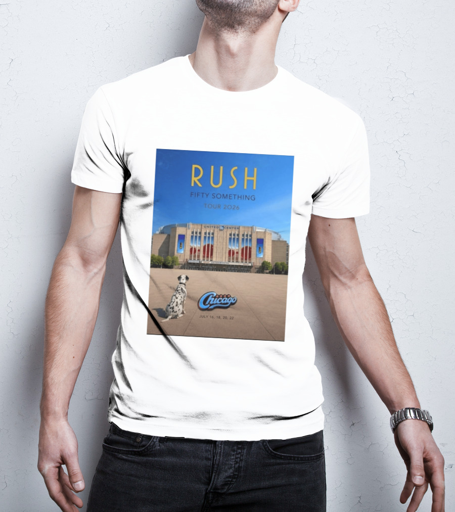 Rush Fifty Something Tour 2026 Chicago United Center July 16 18 20 22 Event T-Shirt