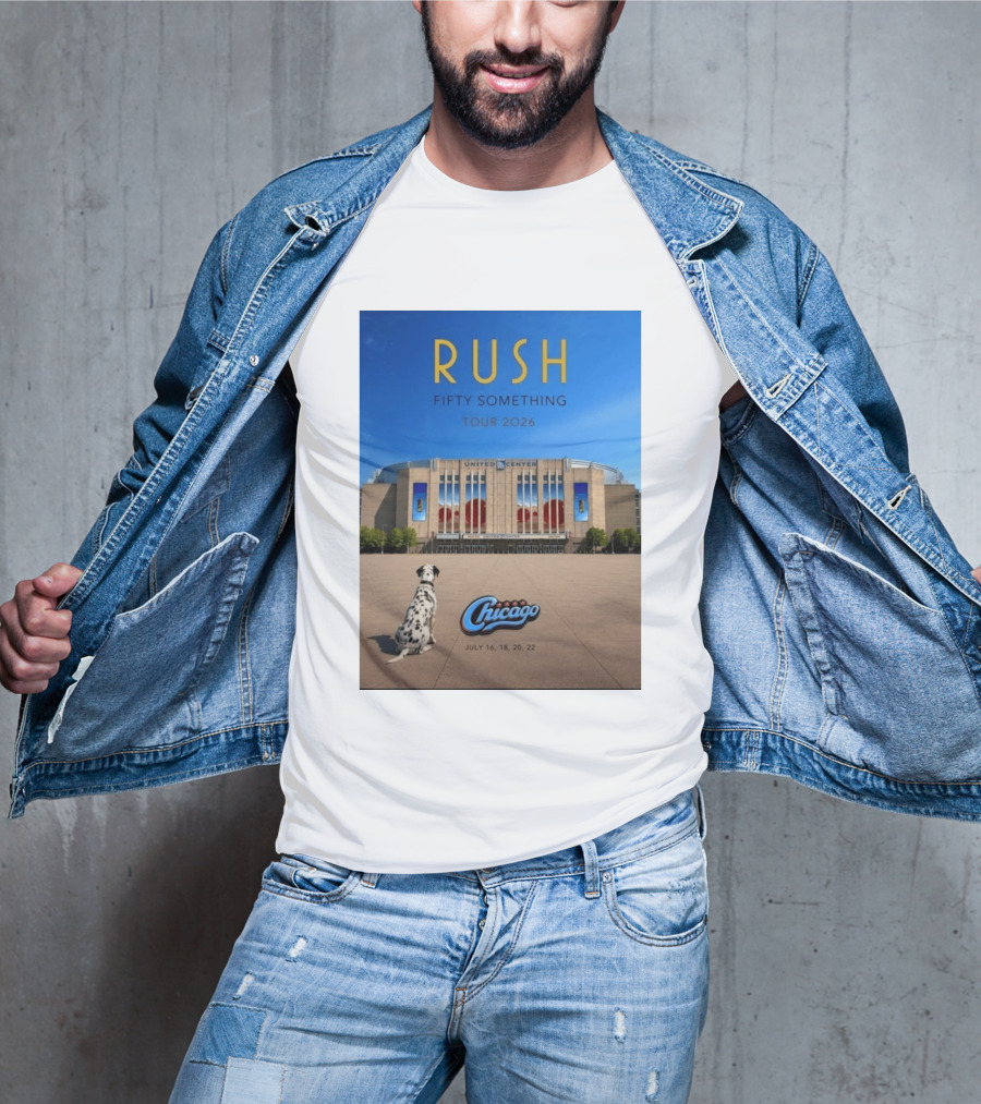 Rush Fifty Something Tour 2026 Chicago United Center July 16 18 20 22 Event T-Shirt