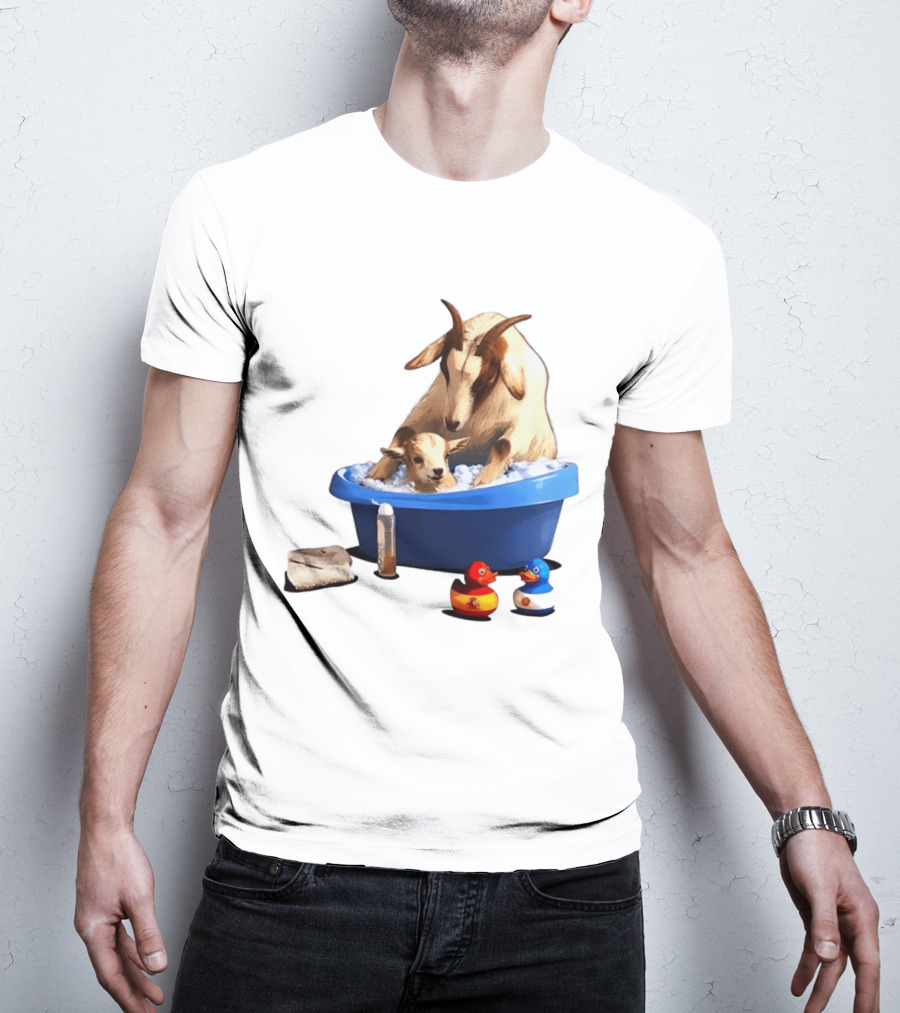 Spain Argentina Rubber Duckies Goat Bath Fun Time T-Shirt