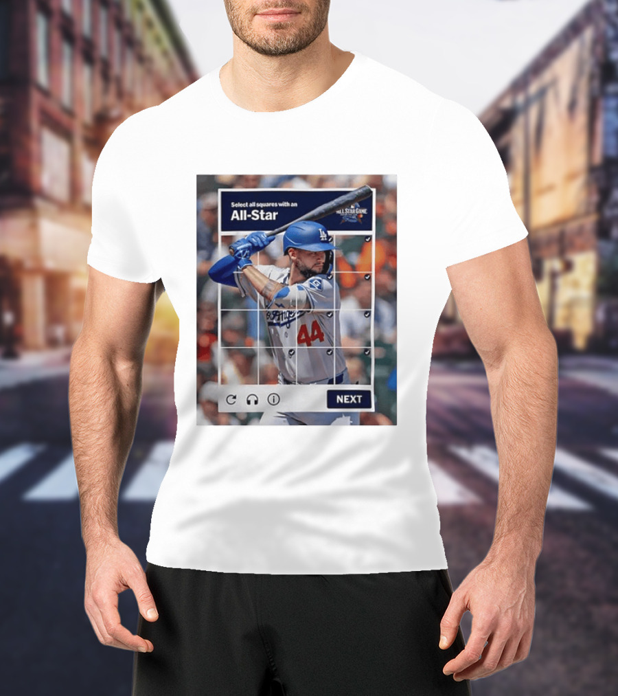 Select All Squares With An All Star Los Angeles Dodgers Baseball Meme T-Shirt