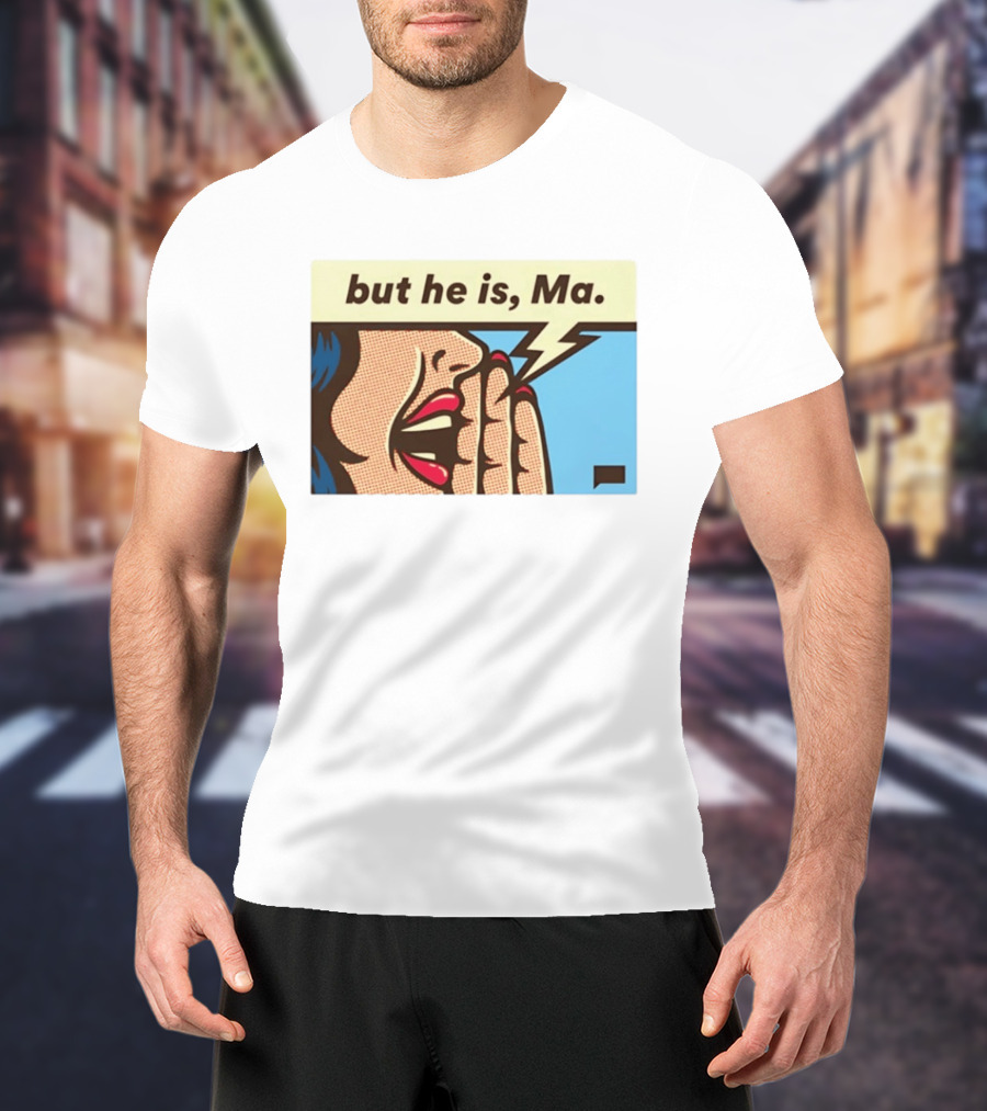 The Real Housewives Of Rhode Island But He Is Ma Pop Art Style Comic Speech Bubble T-Shirt