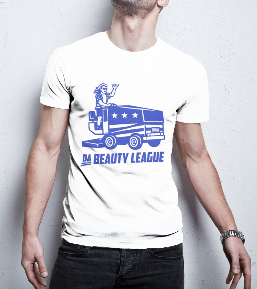 USA Wheels Zamboni Driver Da Beauty League Hockey T-Shirt