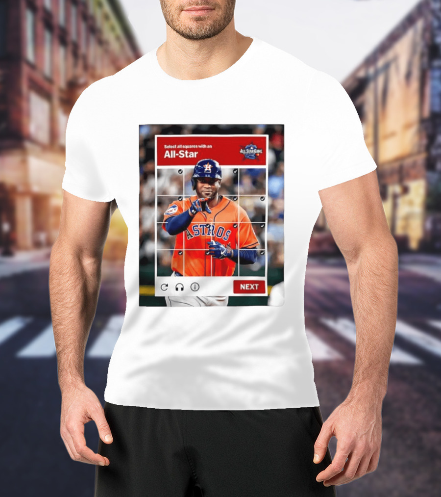 Yordan Alvarez Houston Astros Select All Squares All Star Captcha Meme T-Shirt