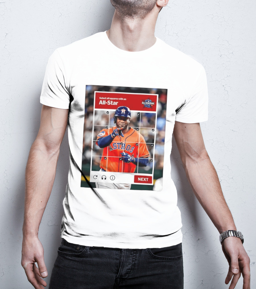 Yordan Alvarez Houston Astros Select All Squares All Star Captcha Meme T-Shirt
