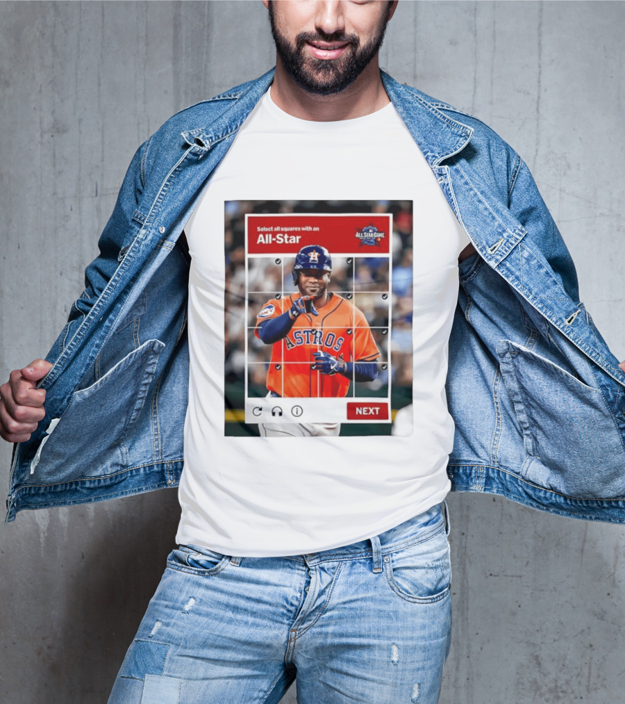 Yordan Alvarez Houston Astros Select All Squares All Star Captcha Meme T-Shirt