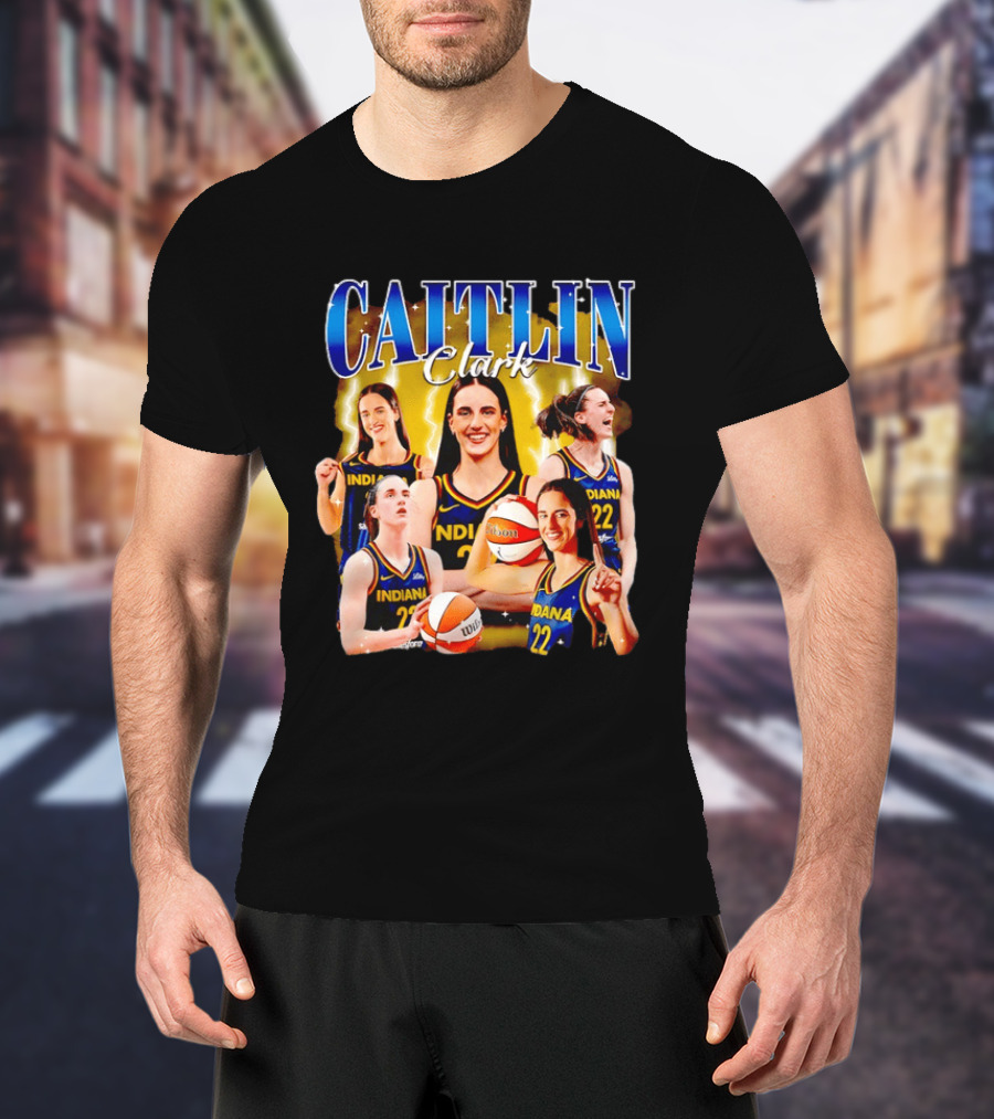 Caitlin Clark 22 Indiana Fever Basketball Star Player Highlights T-Shirt