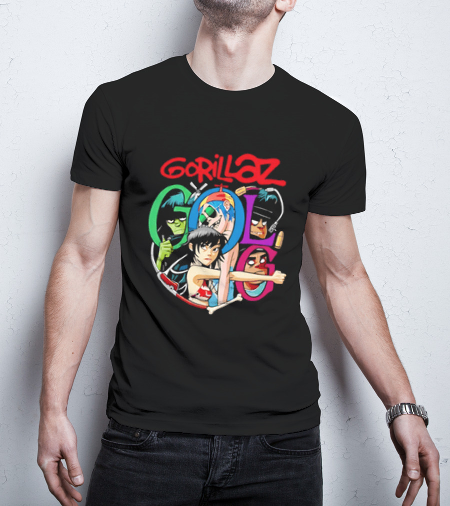 Gorillaz Virtual Rock Band Cartoon Characters T-Shirt