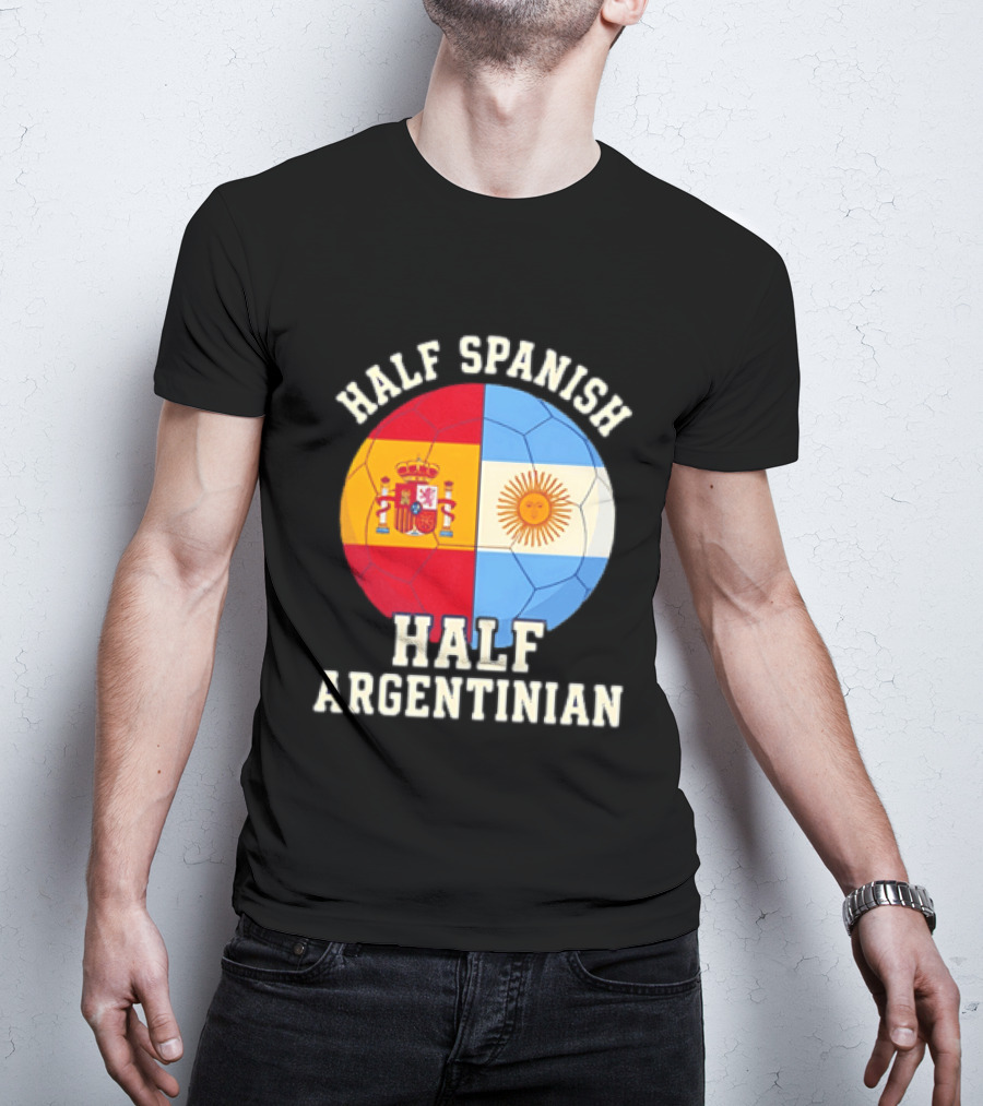 Half Spanish Half Argentinian Flag Ball T-Shirt