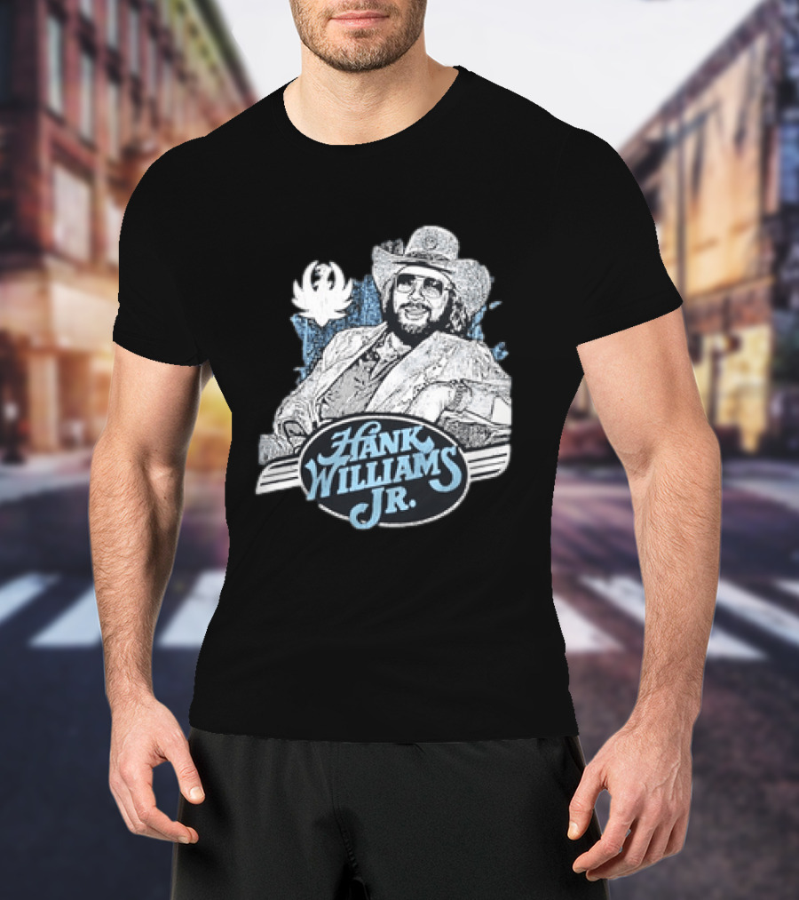 Hank Williams Jr 90s Anniversary Iconic Cowboy T-Shirt
