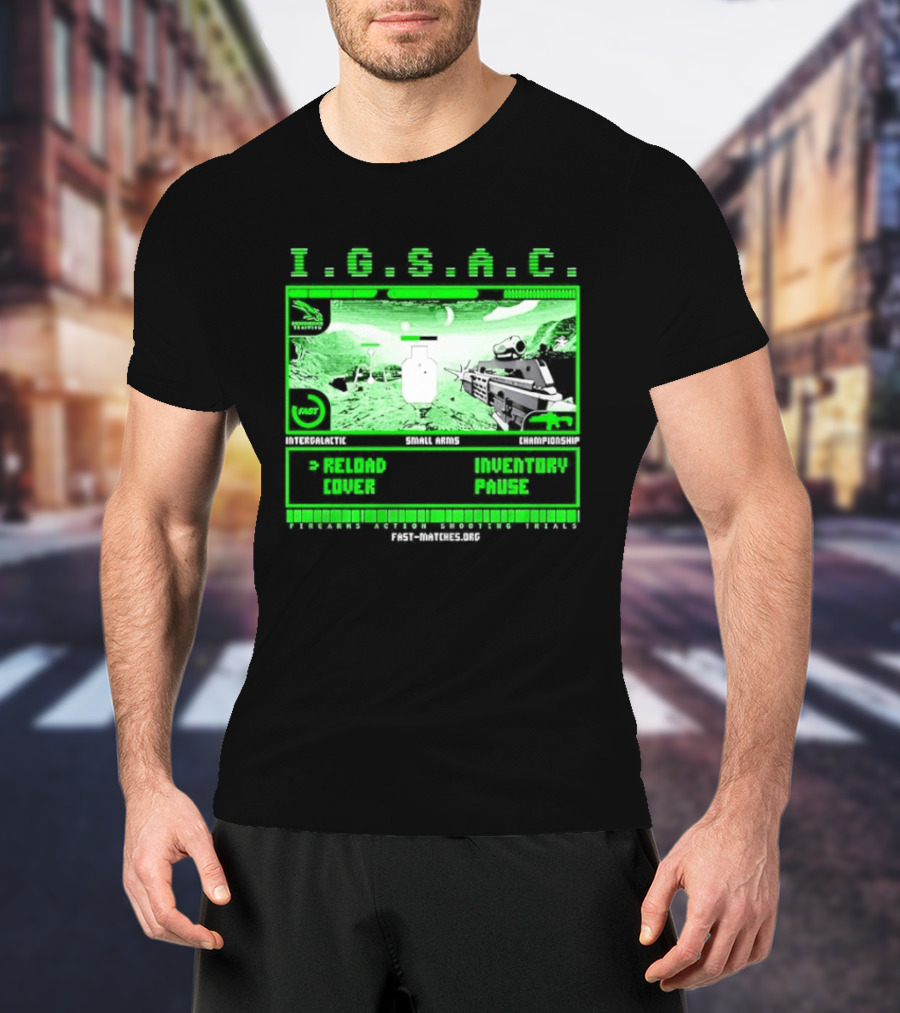 I.G.S.A.C Reload Cover Inventory Pause Gaming Interface Display T-Shirt