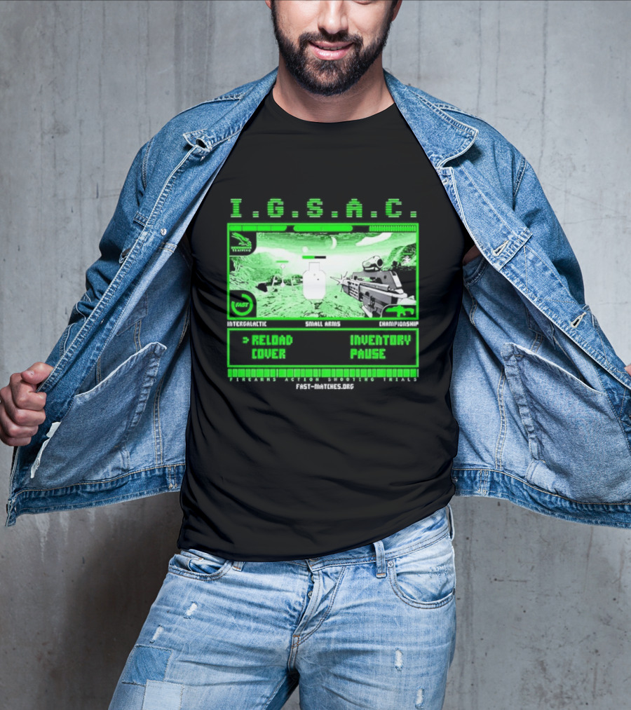 I.G.S.A.C Reload Cover Inventory Pause Gaming Interface Display T-Shirt
